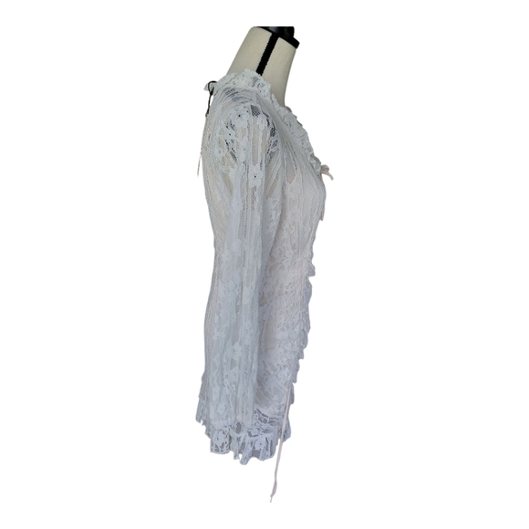 đź’•Bseveni Elegant White Lace Bodycon Dress Size M New - Picture 6 of 7